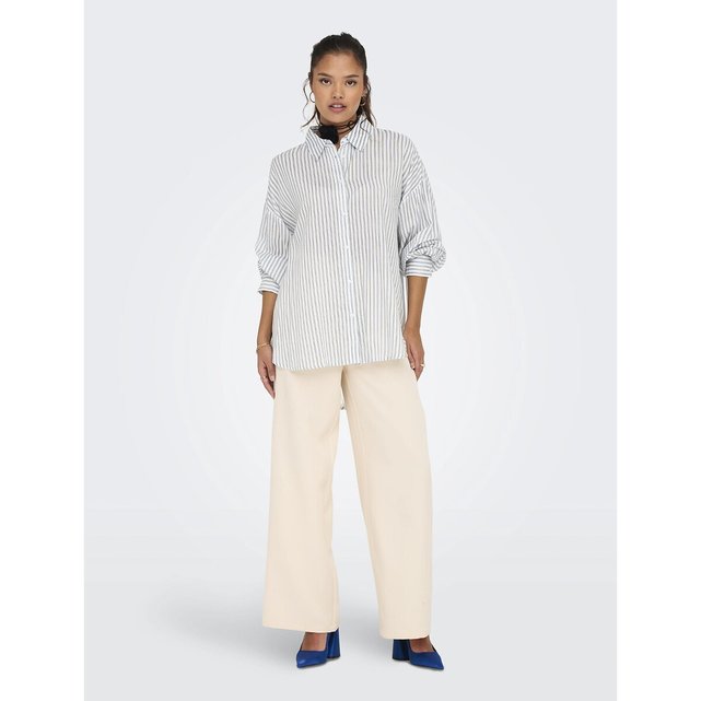 Ριγέ πουκάμισο oversize