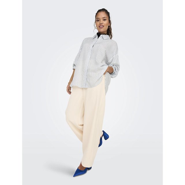 Ριγέ πουκάμισο oversize