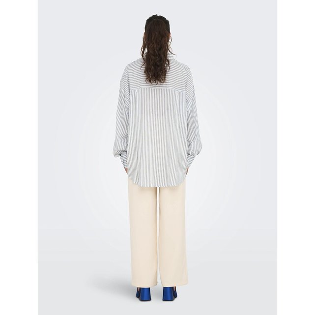Ριγέ πουκάμισο oversize