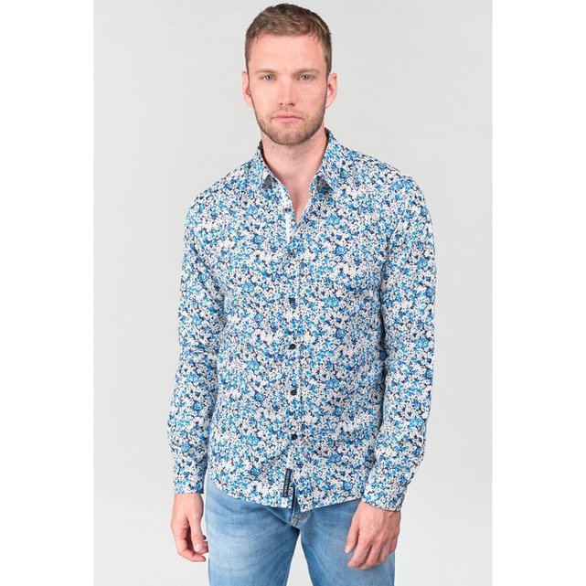 Βαμβακερό πουκάμισο με φλοράλ μοτίβο