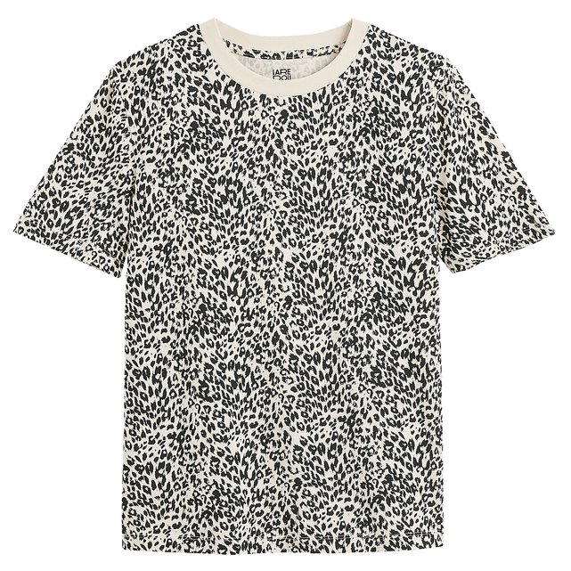 Κοντομάνικη μπλούζα με animal print