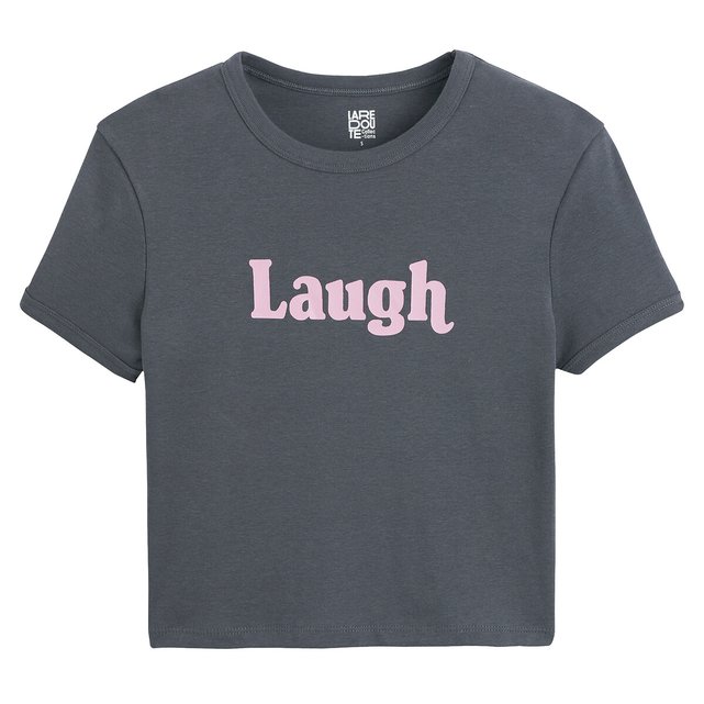 Κοντομάνικο T-shirt με μήνυμα