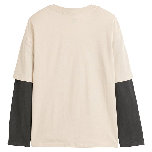 Μακρυμάνικη μπλούζα oversize 2 σε 1