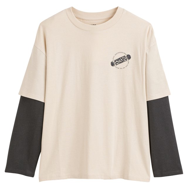 Μακρυμάνικη μπλούζα oversize 2 σε 1