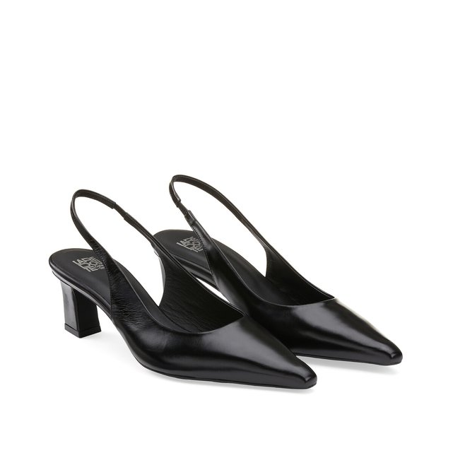 Δερμάτινες γόβες slingback