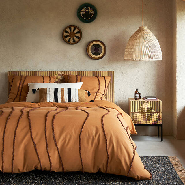 Βαμβακερή παπλωματοθήκη με tufted μοτίβα, Mansur