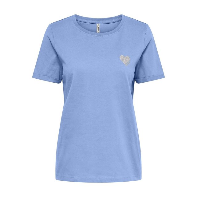 Κοντομάνικο T-shirt με στάμπα μικρή καρδιά
