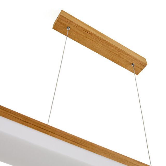 Φωτιστικό οροφής LED από ξύλο δρυ και ακρυλικό, Segundo