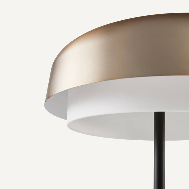 Επιτραπέζιο φωτιστικό από μέταλλο και μάρμαρο, Clepsos
