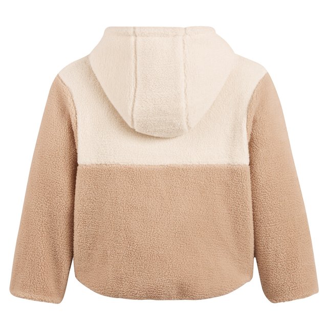 Μαντό oversize με κουκούλα από sherpa