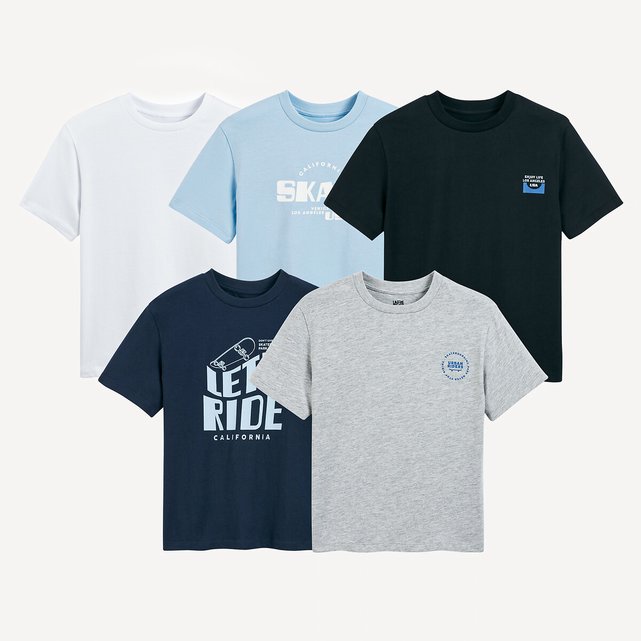 Σετ 5 T-shirt με μήνυμα