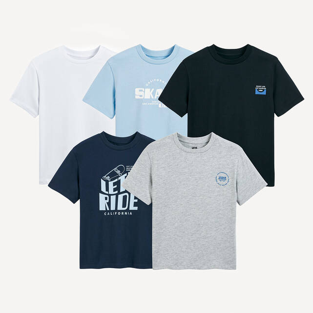 Σετ 5 T-shirt με μήνυμα