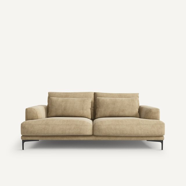 Καναπές 3 θέσεων με βελούδινη ταπετσαρία stonewashed, Marsile