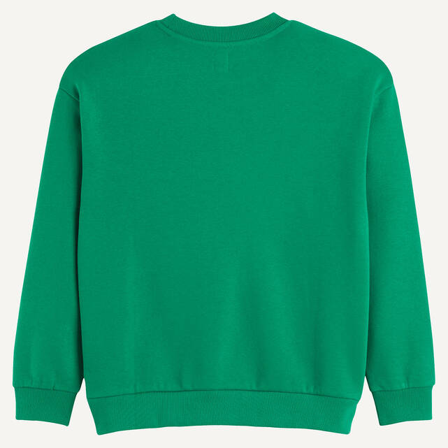 Φούτερ oversize από φανέλα με στρογγυλή λαιμόκοψη και μήνυμα