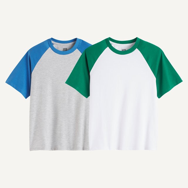 Σετ 2 T-shirt με κοντά μανίκια color block