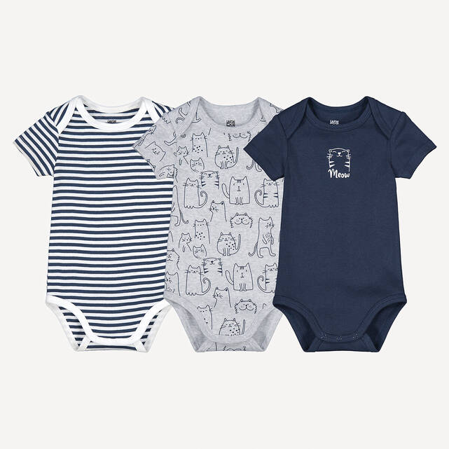 Σετ 3 κοντομάνικα κορμάκια