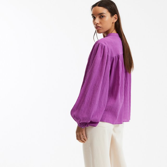 Πουκάμισο oversize με μάο γιακά, Signature Lise