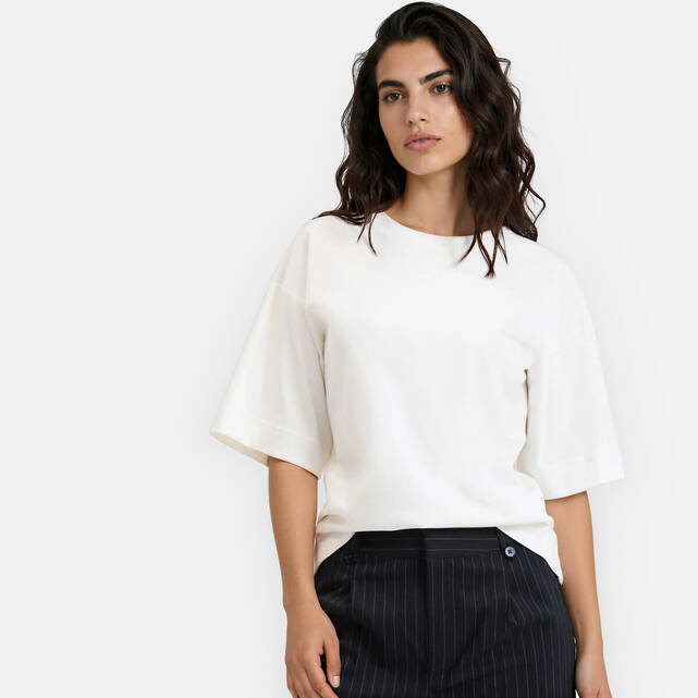 Βαμβακερό T-shirt σε loose γραμμή, Signature PAUL