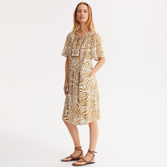 Εβαζέ μίντι φόρεμα με animal print