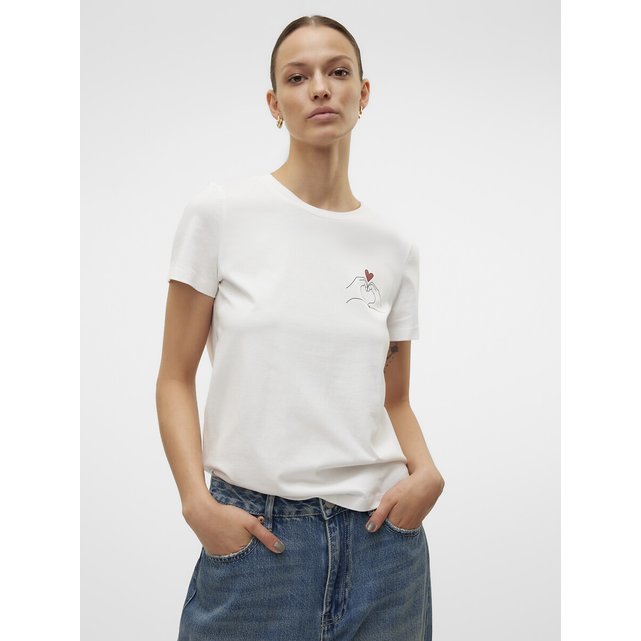 Κοντομάνικο T-shirt με στάμπα