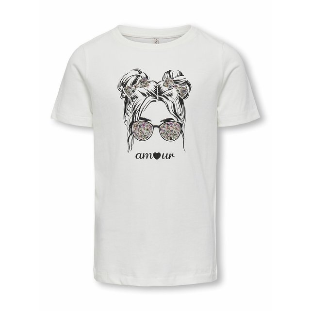 Κοντομάνικο T-shirt με στάμπα μπροστά