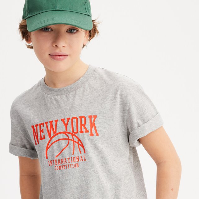 Κοντομάνικο T-shirt με στάμπα μπάσκετ