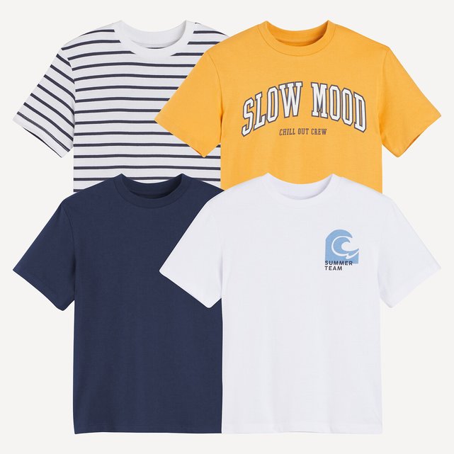 Σετ 4 T-shirt με στρογγυλή λαιμόκοψη