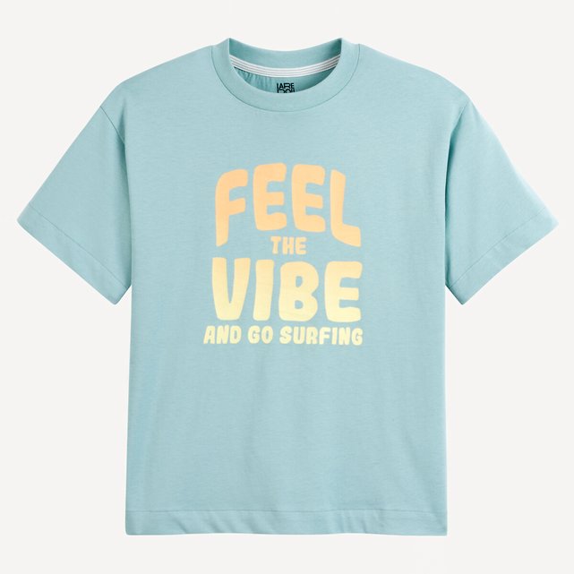 Κοντομάνικο T-shirt oversize με μήνυμα