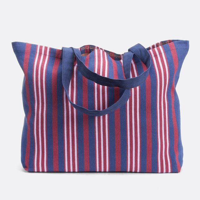 Ριγέ τσάντα tote
