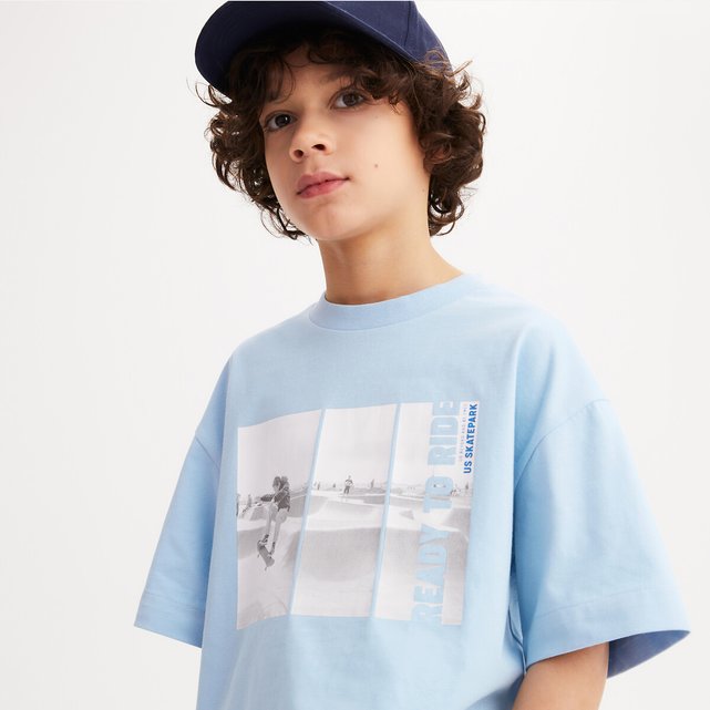 Κοντομάνικο T-shirt oversize με στάμπα