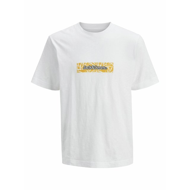 Κοντομάνικο T-shirt με στάμπα στο στήθος