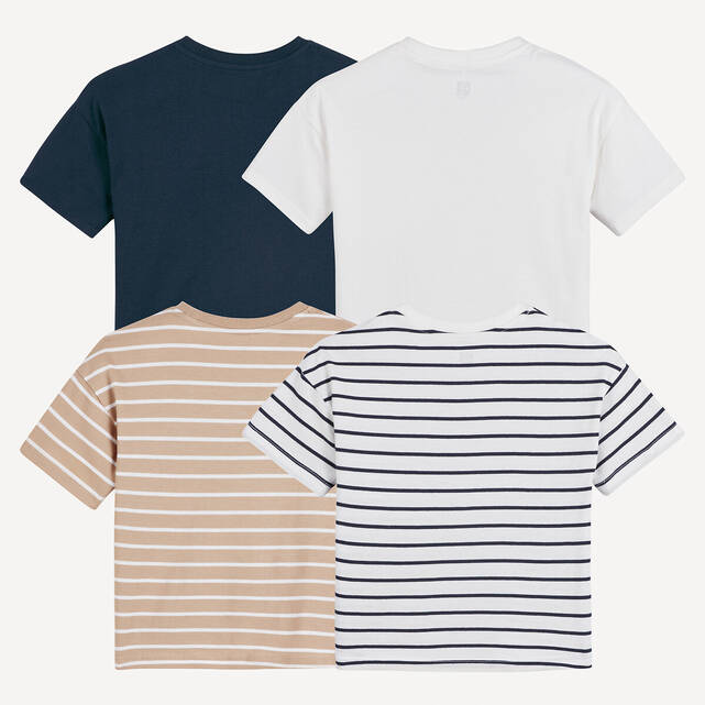 Σετ 4 T-shirt με στρογγυλή λαιμόκοψη