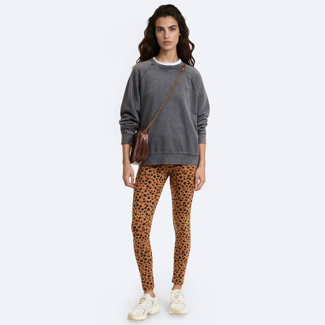 Ψηλόμεσο κολάν με animal print