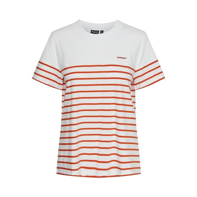Κοντομάνικο T-shirt με ρίγες
