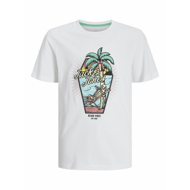 Κοντομάνικο T-shirt με στάμπα μπροστά