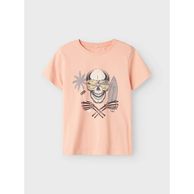 Κοντομάνικο T-shirt με στάμπα νεκροκεφαλή