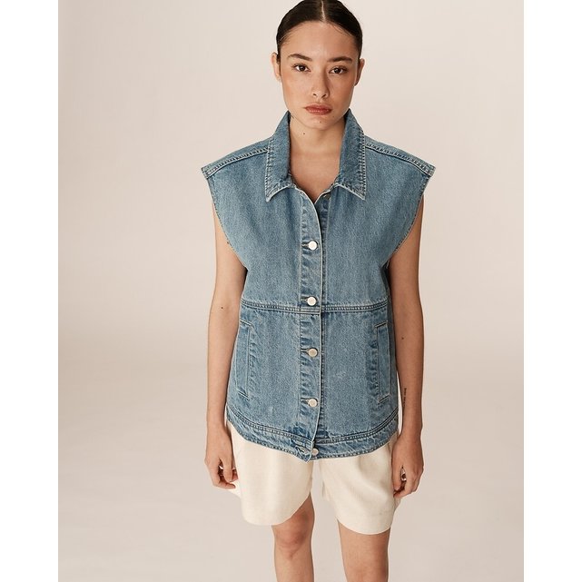 Τζιν αμάνικο μπουφάν oversize, PAULETTE