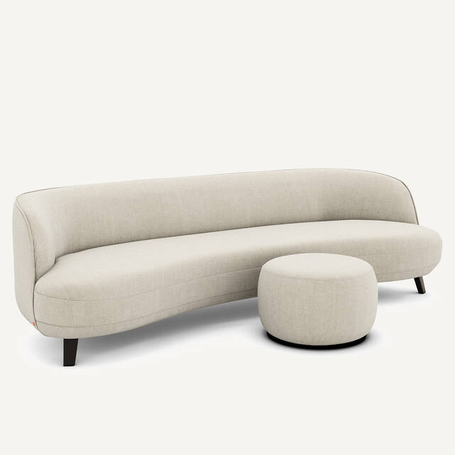 XL Υποπόδιο από βαμβάκι λίνο – Rosebury design E. Gallina
