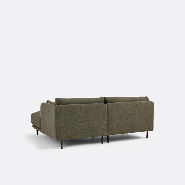 Γωνιακός καναπές Compact με μπουκλέ ύφασμα – Victor