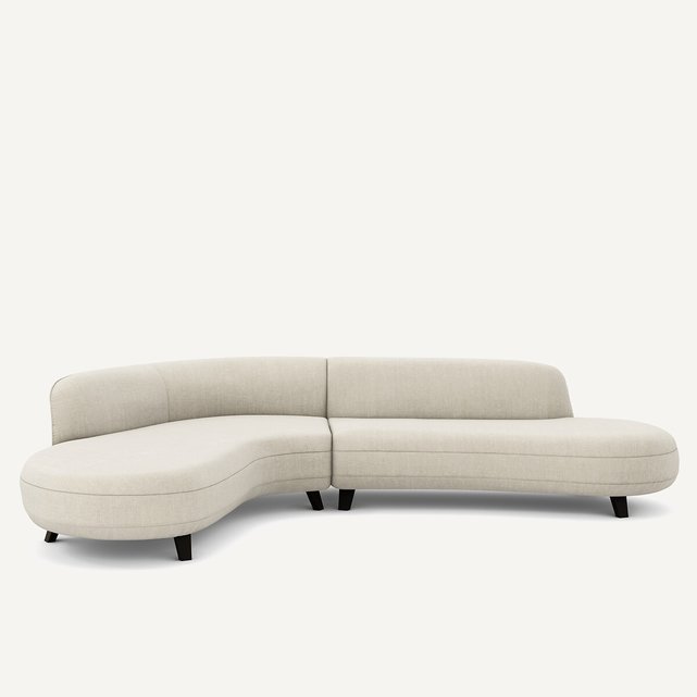 Γωνιακός καναπές από βαμβάκι λίνο - Rosebury design E.Gallina