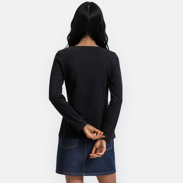 T-shirt από οργανικό βαμβάκι με μακριά μανίκια