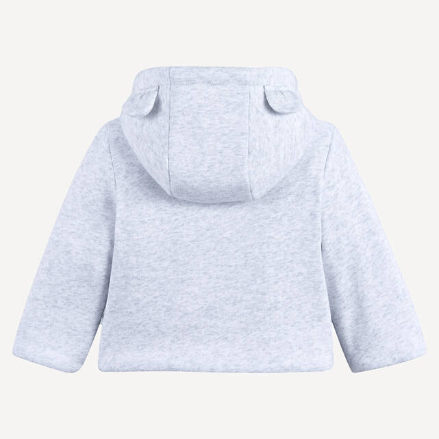 Ζακέτα fleece με σταθερή κουκούλα