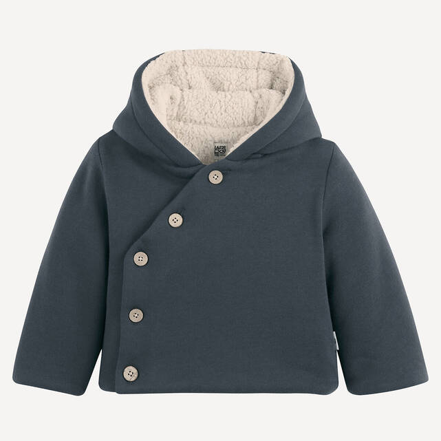 Ζακέτα fleece με σταθερή κουκούλα