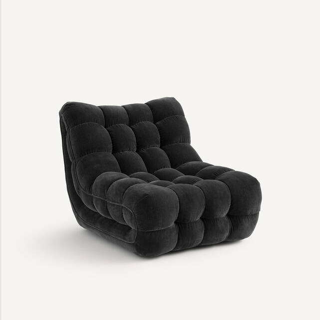 Καπιτονέ πολυθρόνα από βελούδινο chenille, Jud