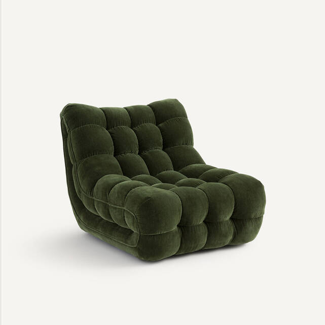 Καπιτονέ πολυθρόνα από βελούδινο chenille, Jud