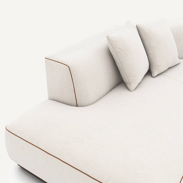 Γωνιακός καναπές δεξιά XL από βελούδο chenille, Jacopo