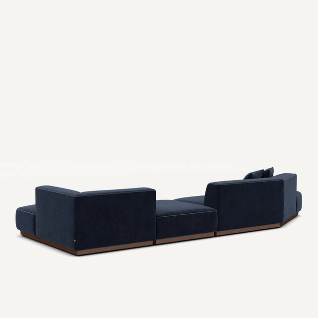 Γωνιακός καναπές δεξιά XL από βελούδο chenille, Jacopo