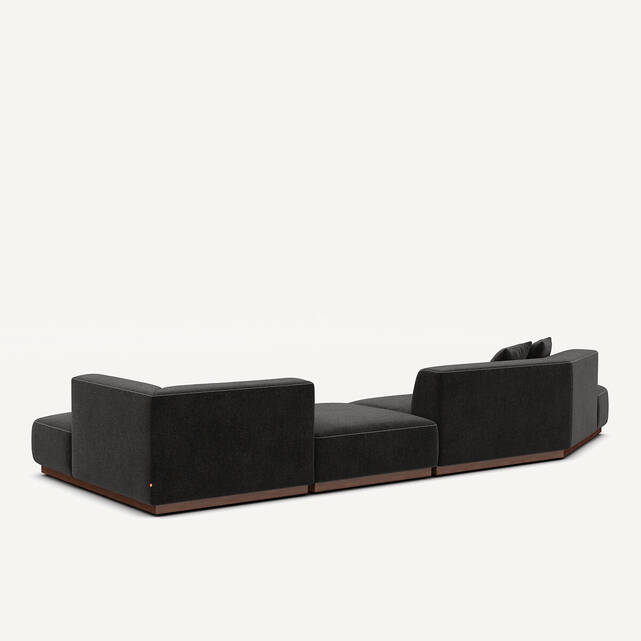 Γωνιακός καναπές δεξιά XL από βελούδο chenille, Jacopo