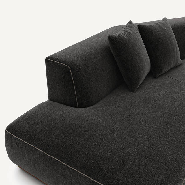 Γωνιακός καναπές δεξιά XL από βελούδο chenille, Jacopo