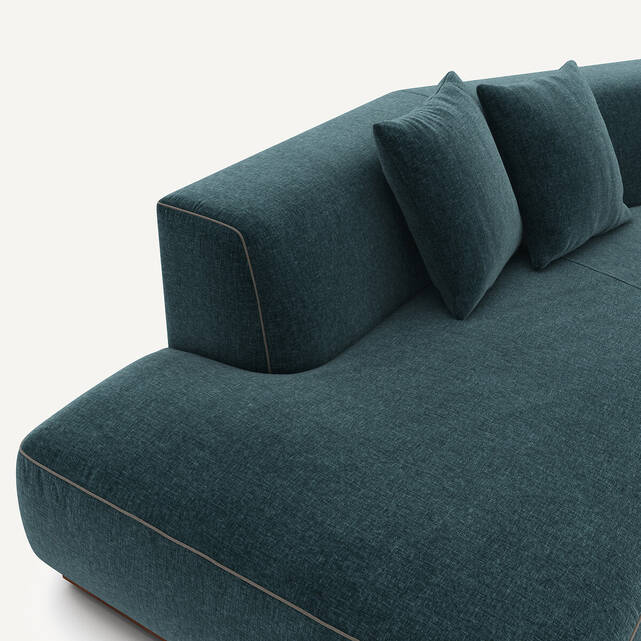 Γωνιακός καναπές δεξιά XL από βελούδο chenille, Jacopo